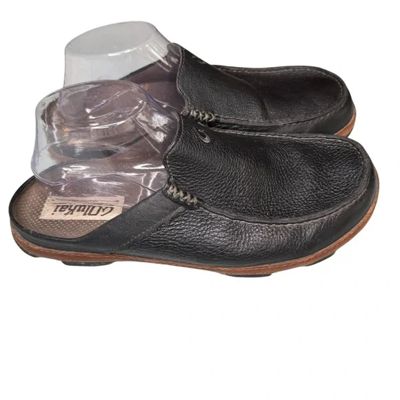 OluKai | Shoes | Olukai Mens Black Leather Loafers Size 95  display picture 1